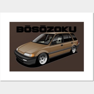 Civic wagon cut out Posters and Art